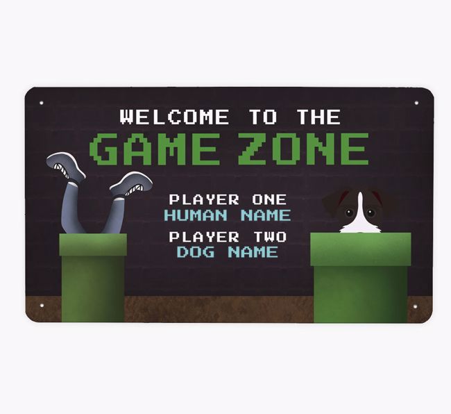 Game Zone: Personalised {breedFullName} Metal Sign